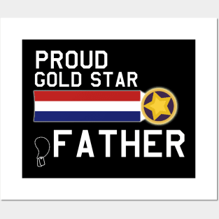 Proud Gold Star Military Father Posters and Art